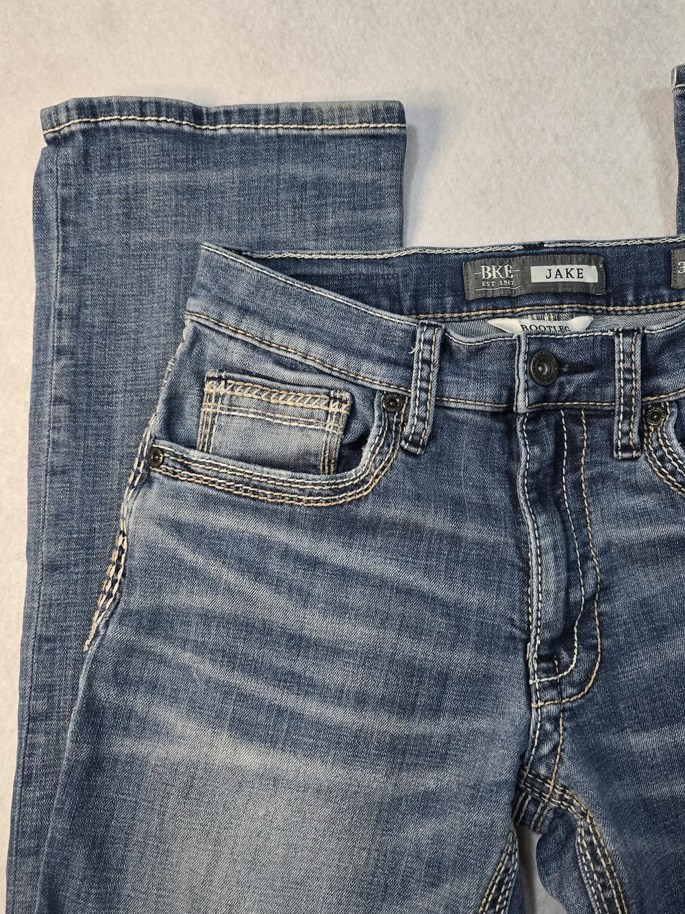 BKE Men’s Faded Blue Bootleg Jeans‎ Size 30XL